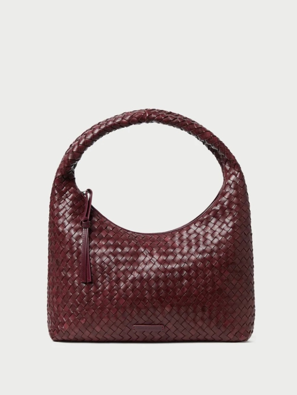 *NO OFFER* Loeffler Randall Maroon Woven Hobo Bag - Picture 2 of 5